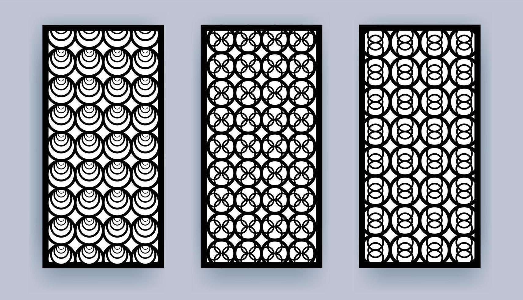 patrón geométrico troquelado, panel de plantilla de corte láser, diseño cnc vector