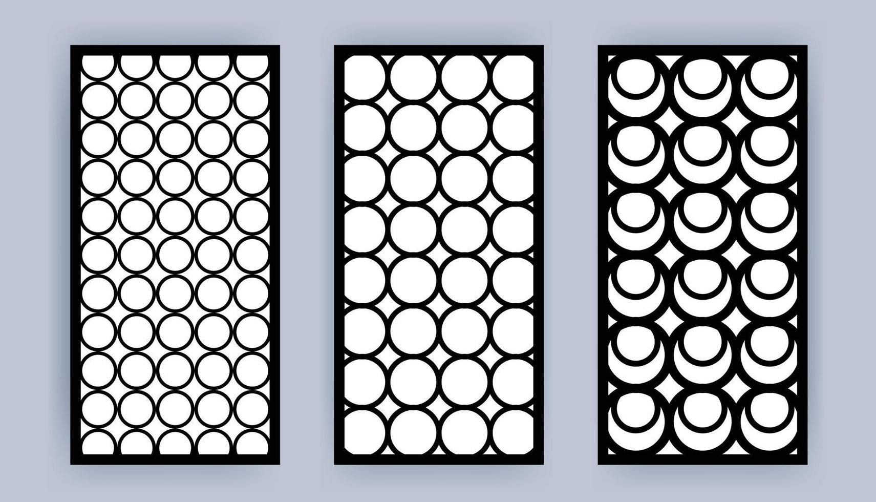 Vector decorative laser cut panels template, CNC design