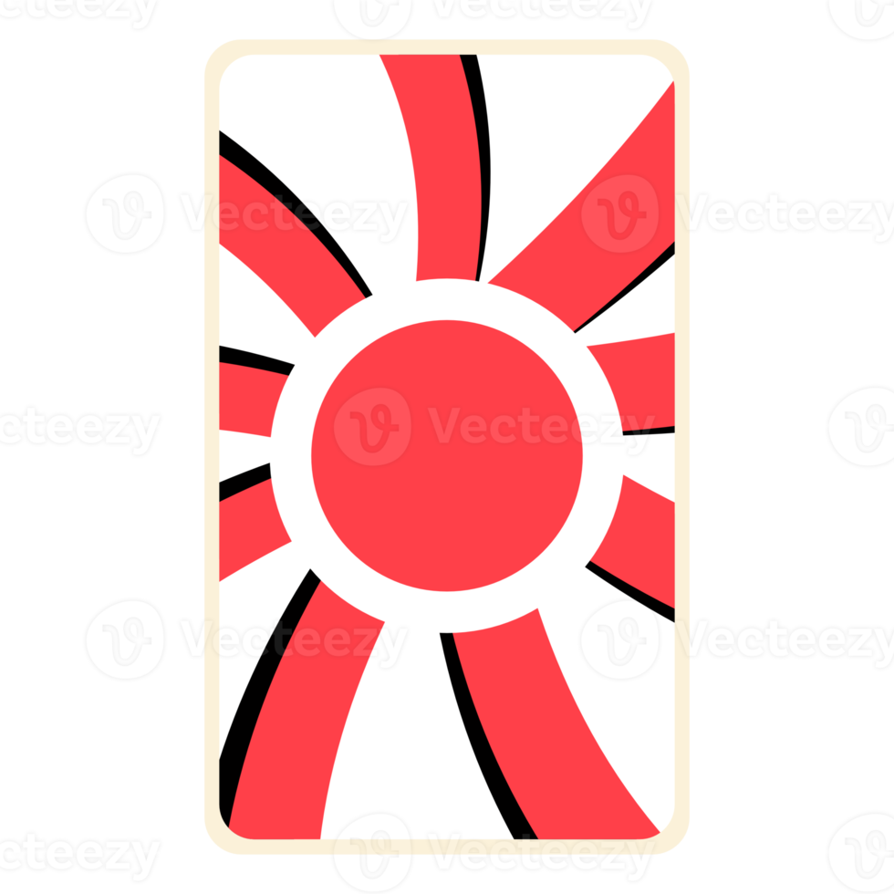 The Red Sun Card png