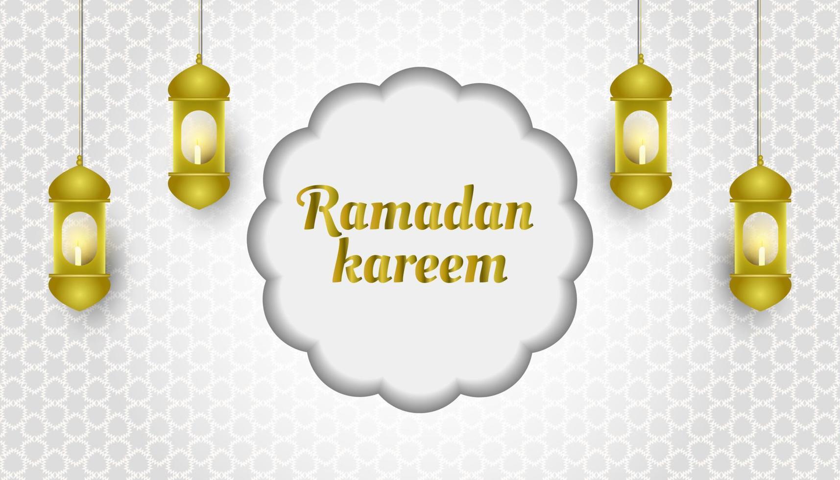 ramadan kareem fondo de tarjeta de felicitación, diseño de fondo de banner ilustración vectorial vector