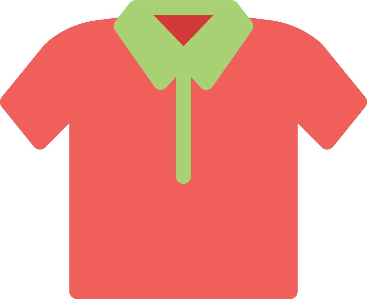 ilustración de vector de camisa en un fondo. símbolos de calidad premium. iconos vectoriales para concepto y diseño gráfico.