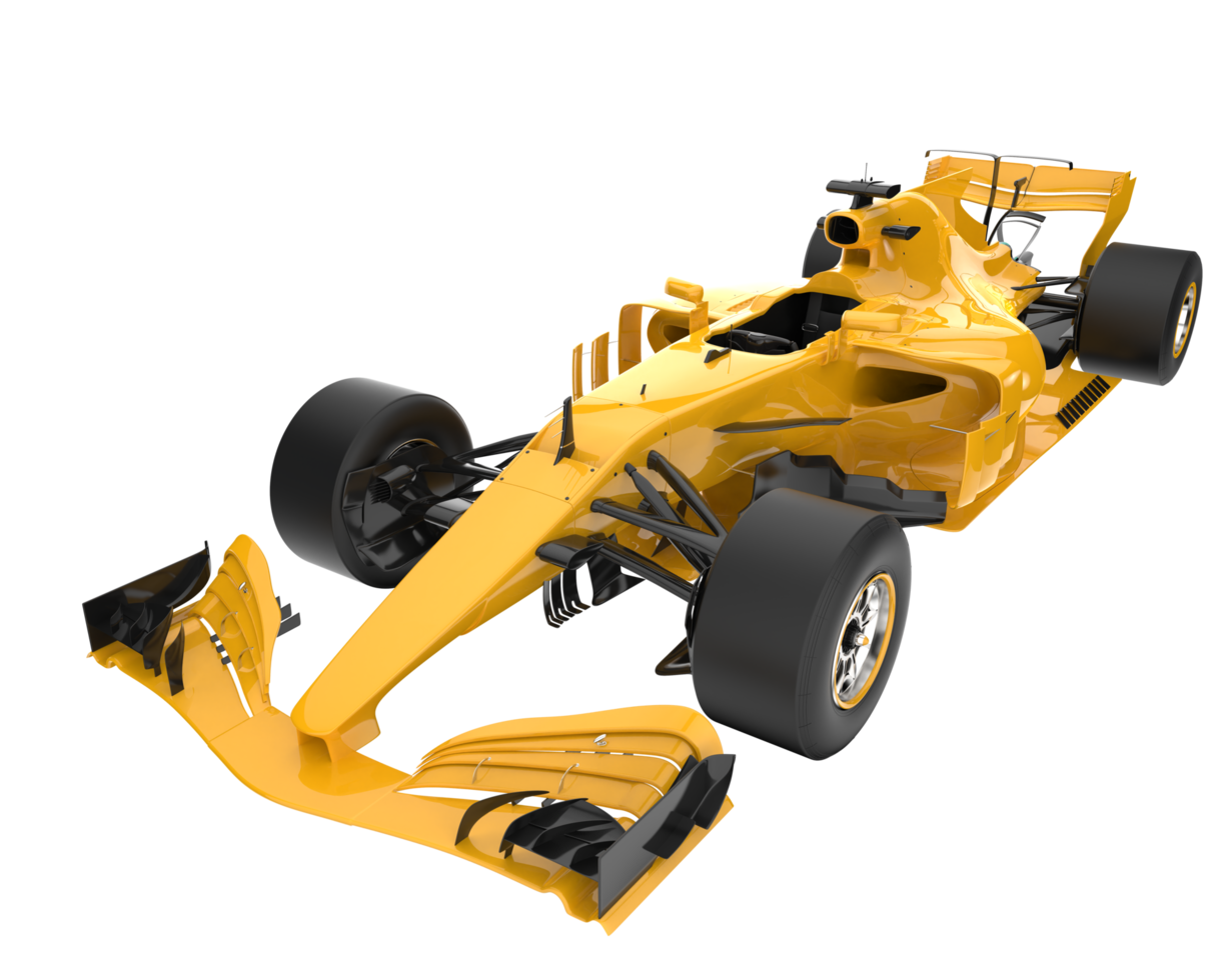 Race car isolated on background. 3d rendering - illustration png