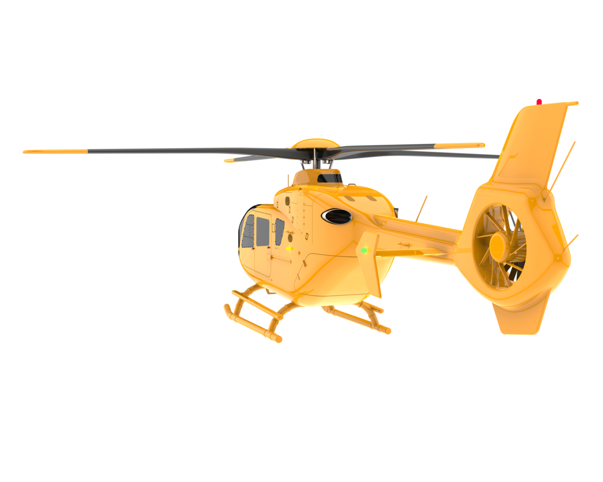 Helicopter isolated on transparent background. 3d rendering - illustration png