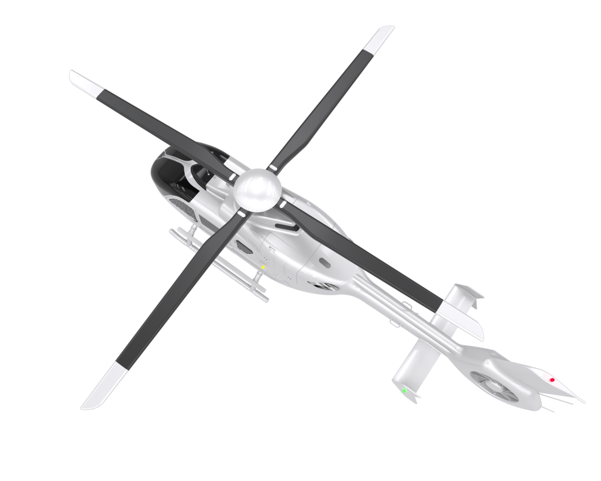 Hubschrauber isoliert auf transparentem Hintergrund. 3D-Rendering - Abbildung png