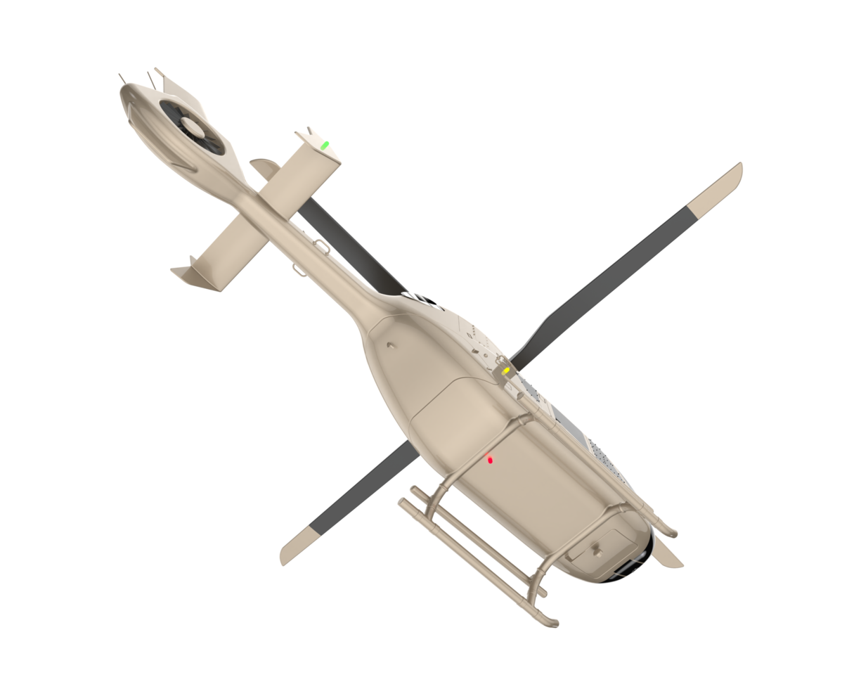 Helicopter isolated on transparent background. 3d rendering - illustration png