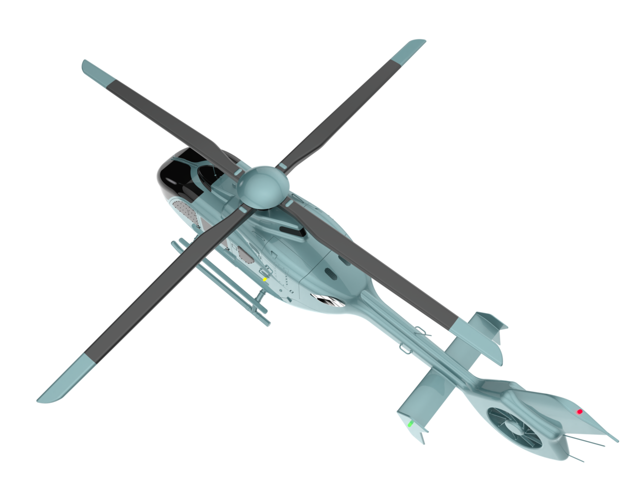 Hubschrauber isoliert auf transparentem Hintergrund. 3D-Rendering - Abbildung png