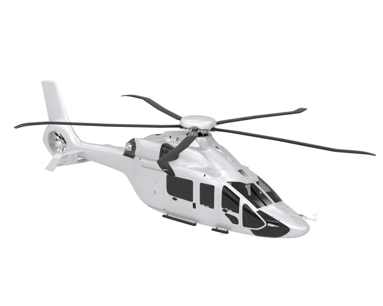 helicóptero aislado sobre fondo transparente. Representación 3d - ilustración png