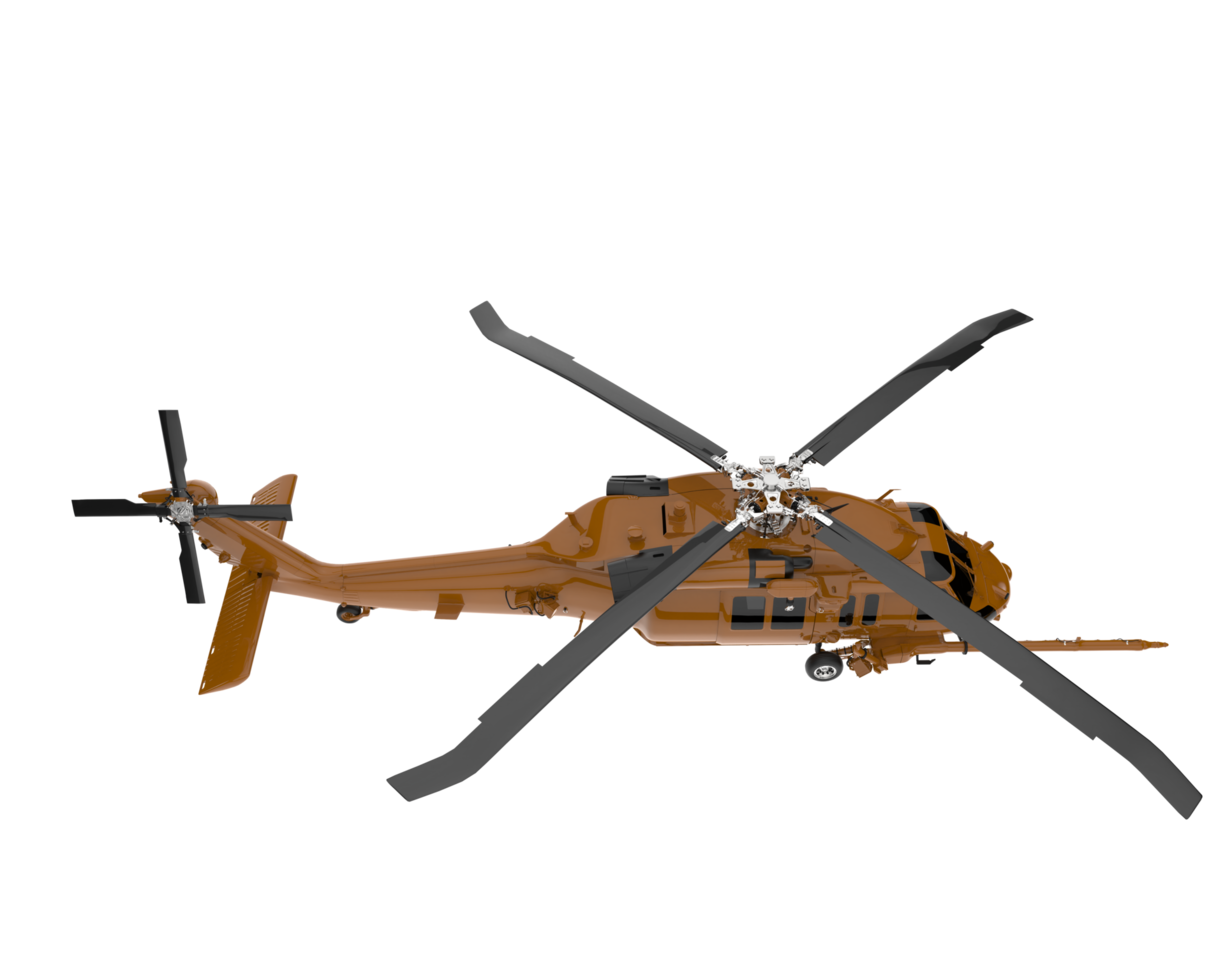 Helicopter isolated on transparent background. 3d rendering - illustration png