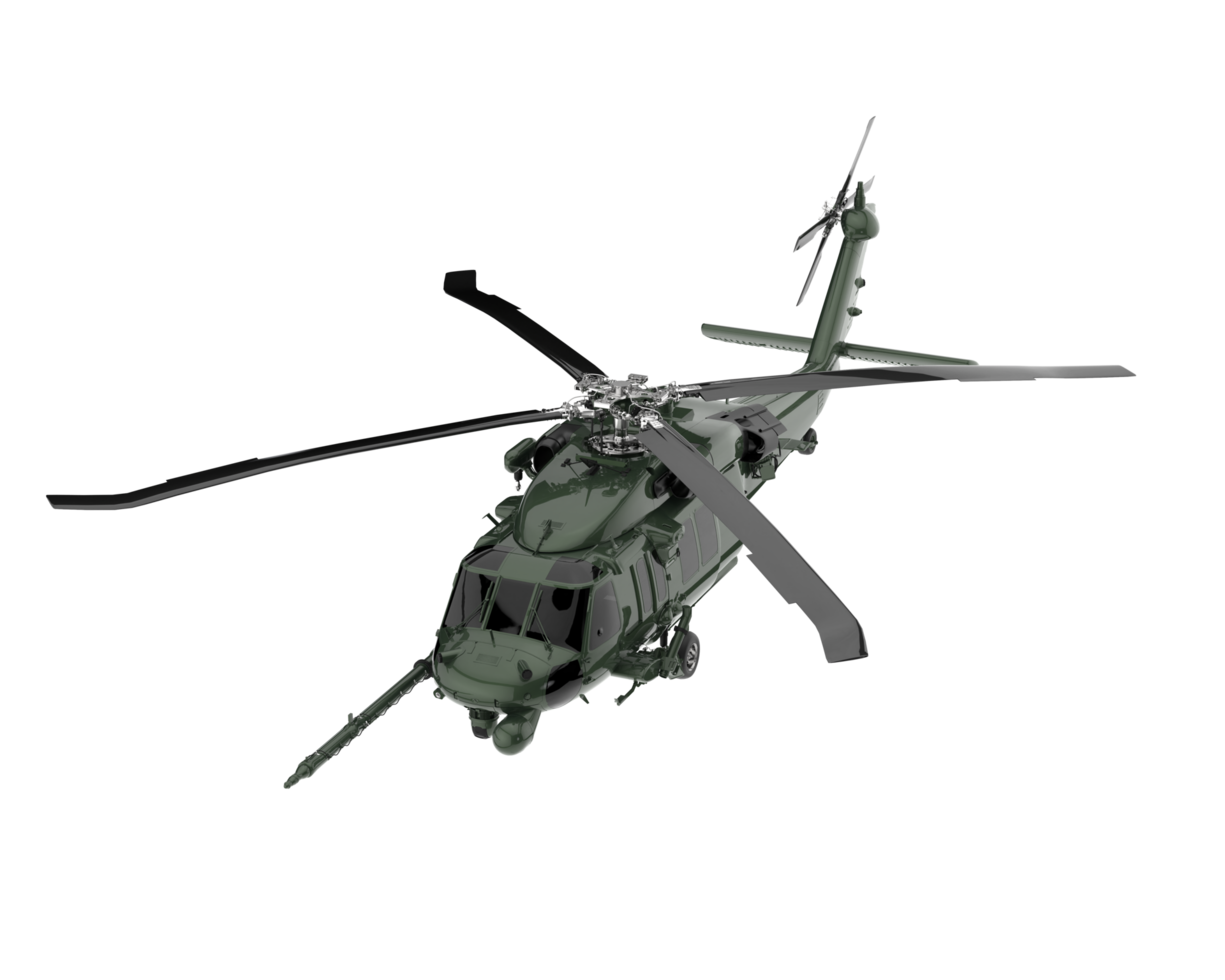 Helicopter isolated on transparent background. 3d rendering - illustration png