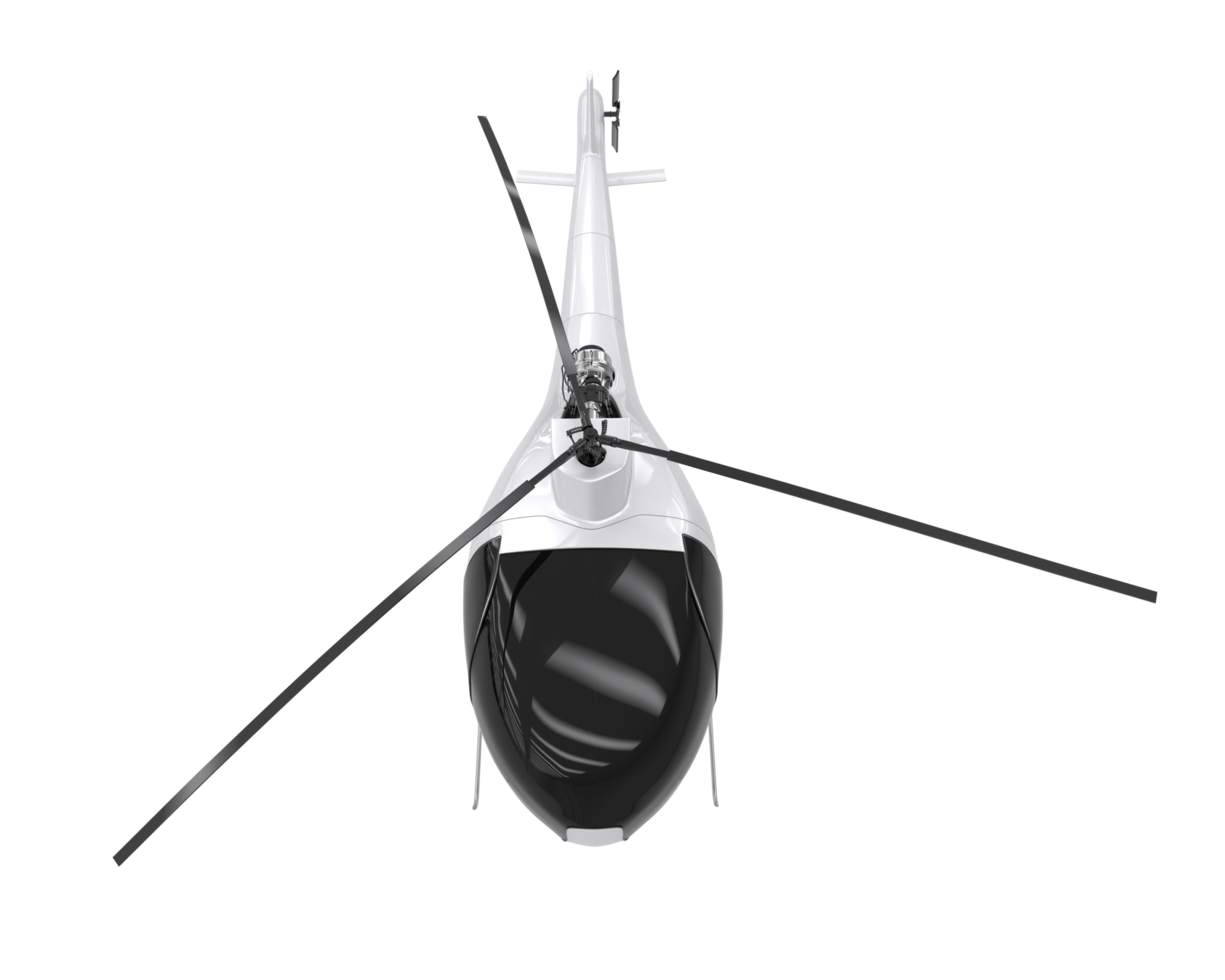 Helicopter isolated on transparent background. 3d rendering - illustration png