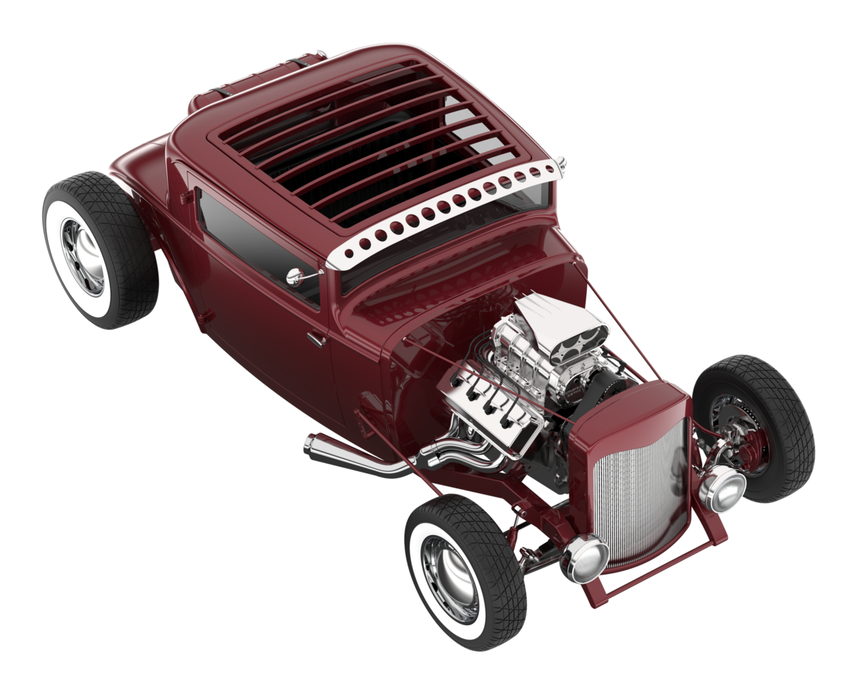 Modern car isolated on transparent background. 3d rendering - illustration png
