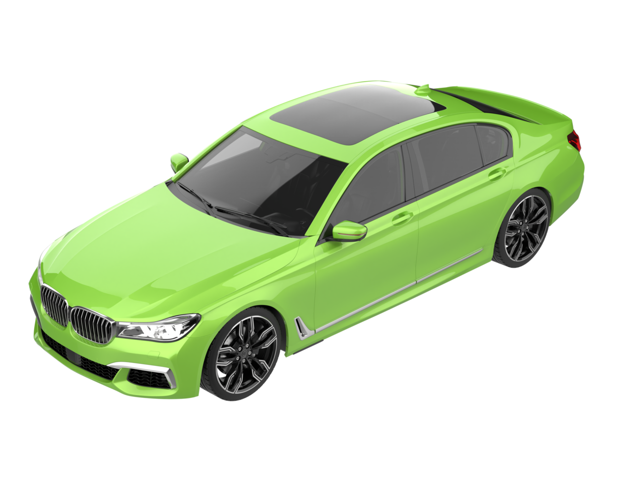 Modern car isolated on transparent background. 3d rendering - illustration png