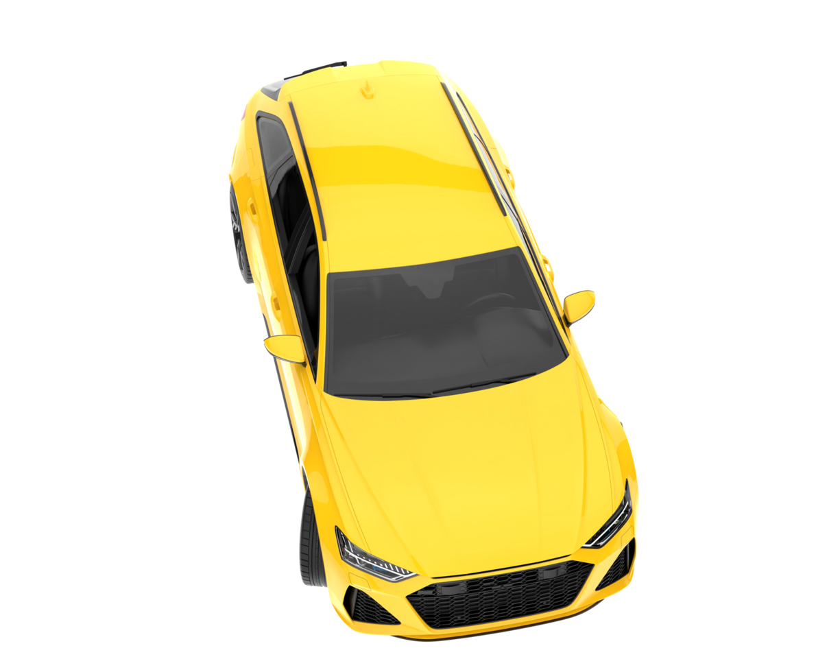 Modern car isolated on transparent background. 3d rendering - illustration png