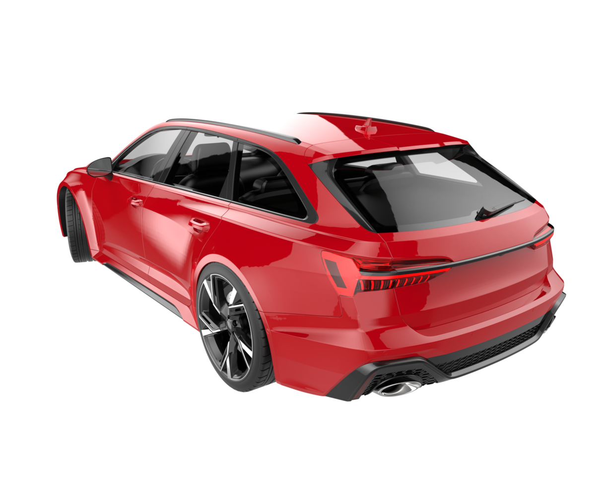 Modern car isolated on transparent background. 3d rendering - illustration png