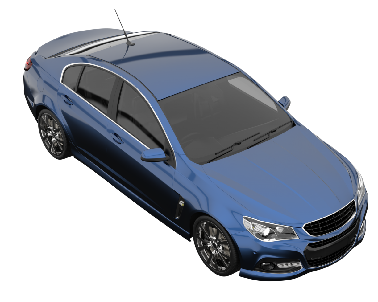 Modern car isolated on transparent background. 3d rendering - illustration png