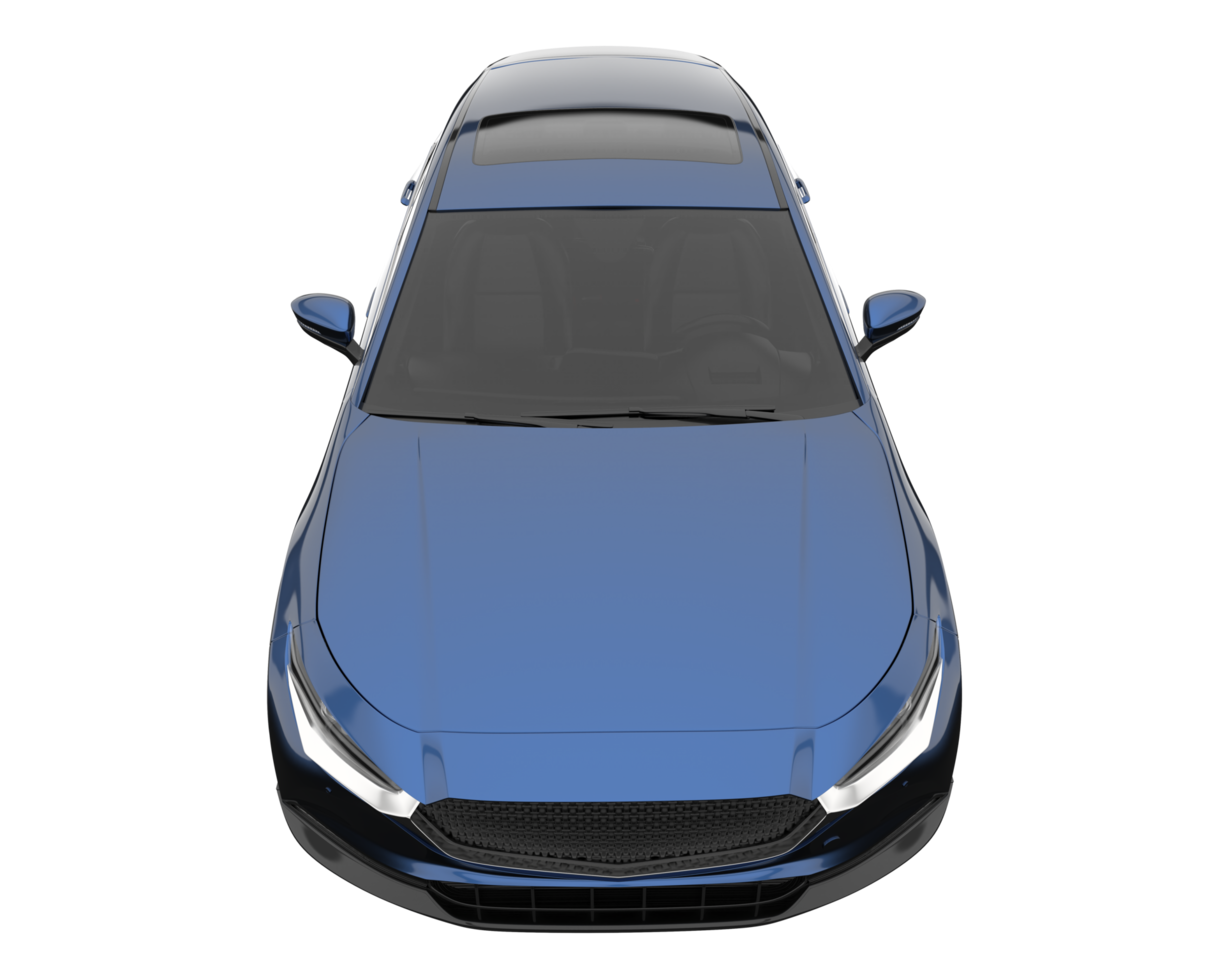 Modern car isolated on transparent background. 3d rendering - illustration png