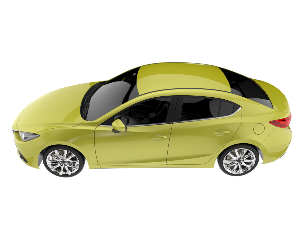Modern car isolated on transparent background. 3d rendering - illustration png