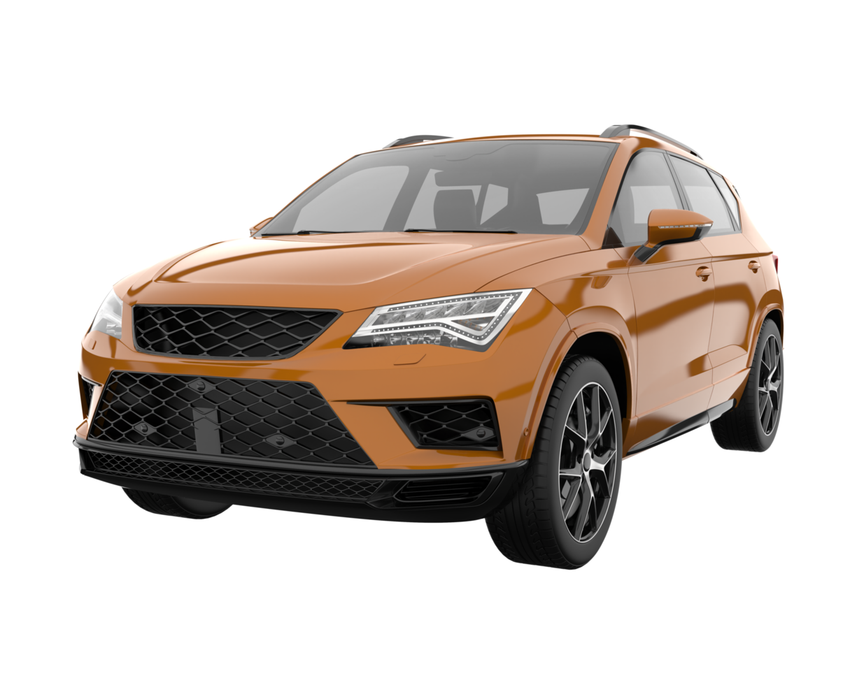 Modern car isolated on transparent background. 3d rendering - illustration png