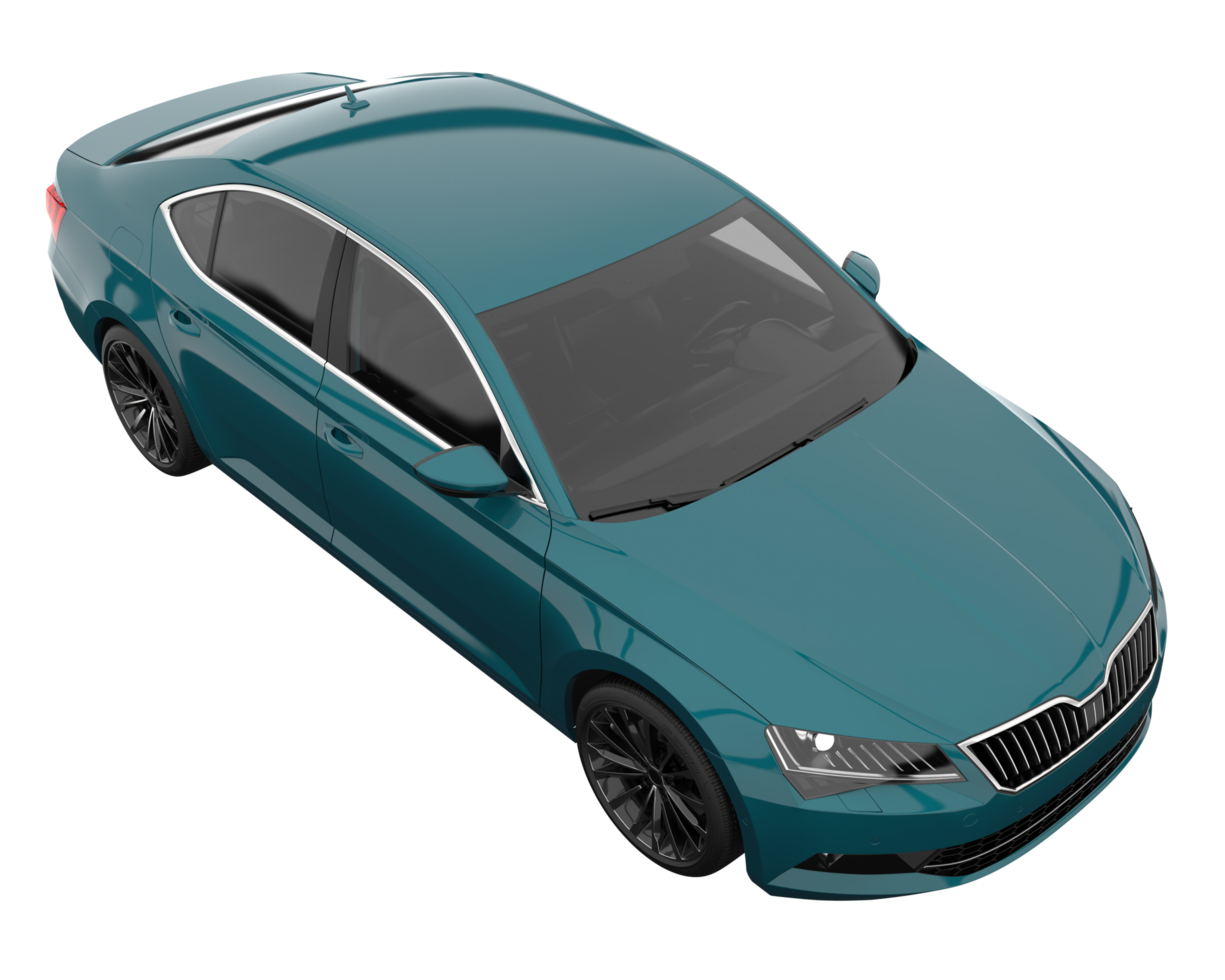 Modern car isolated on transparent background. 3d rendering - illustration png