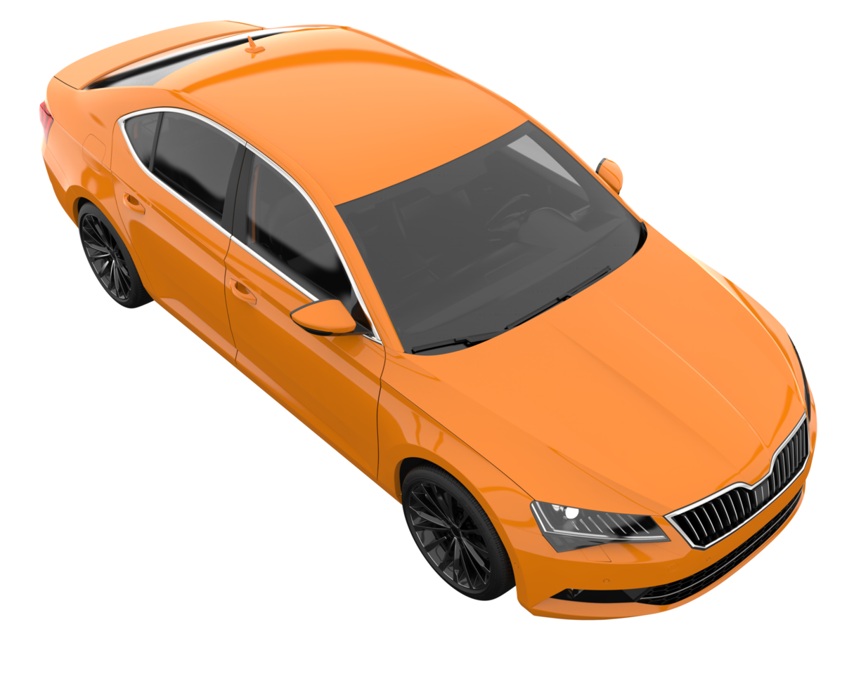 Modern car isolated on transparent background. 3d rendering - illustration png