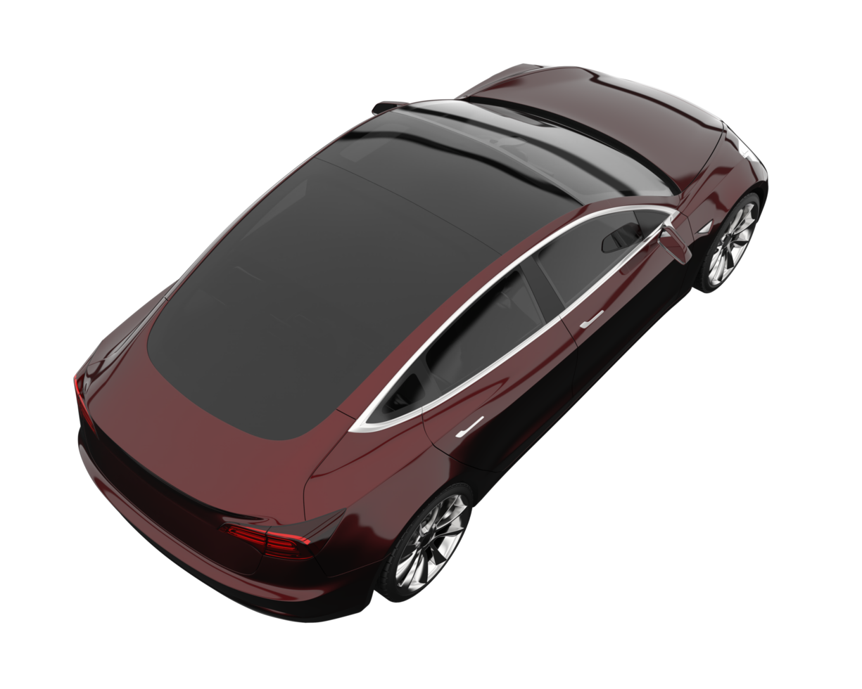 Modern car isolated on transparent background. 3d rendering - illustration png