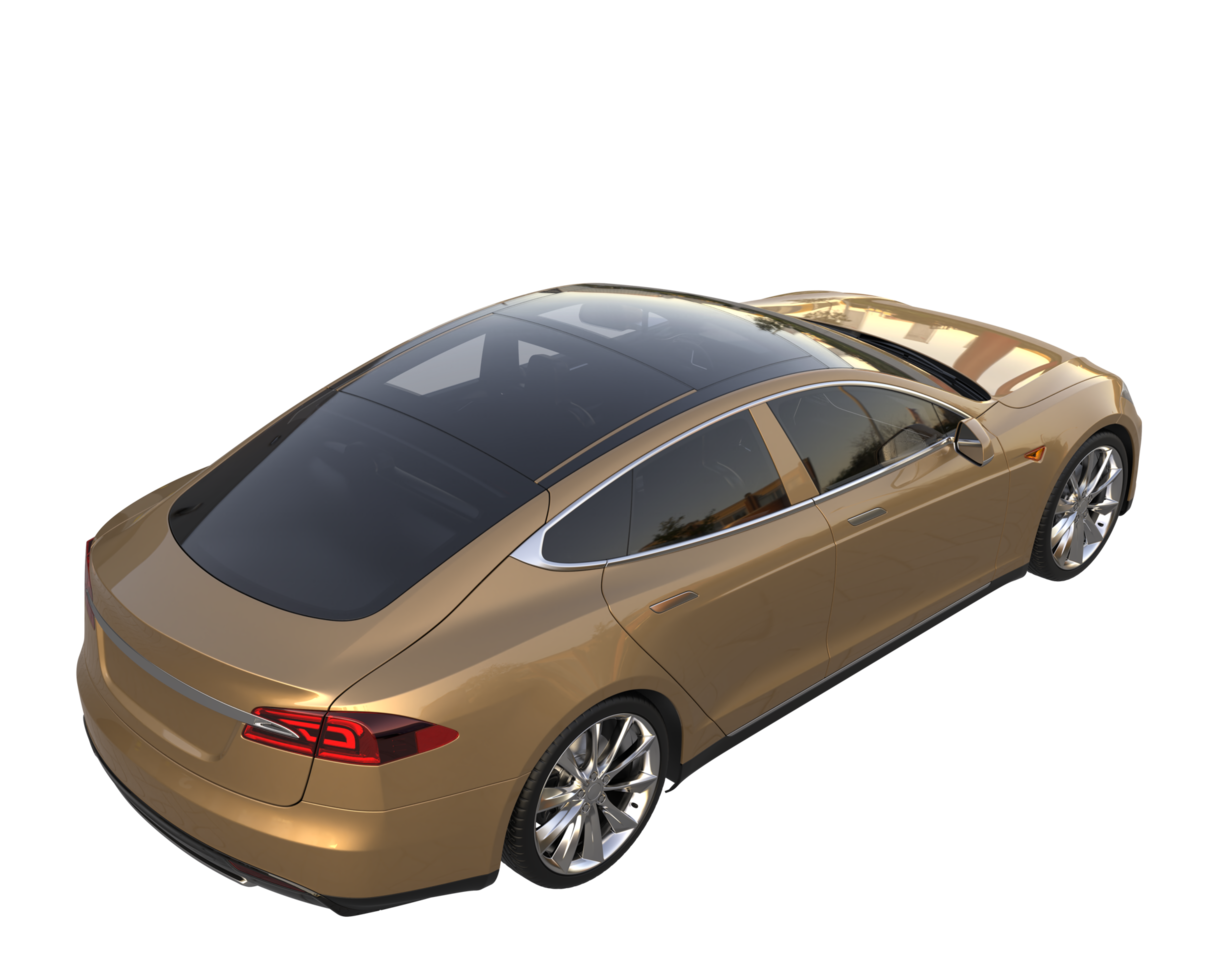 Modern car isolated on transparent background. 3d rendering - illustration png