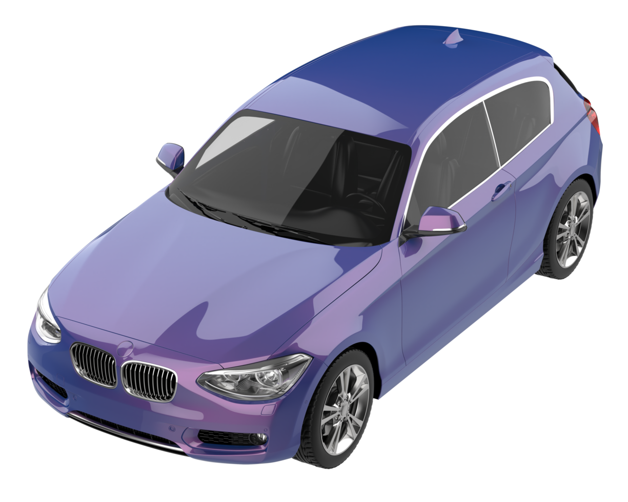 Modern car isolated on transparent background. 3d rendering - illustration png