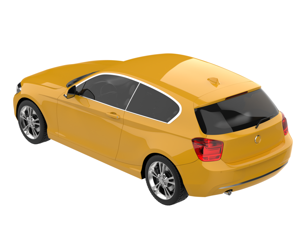 Modern car isolated on transparent background. 3d rendering - illustration png