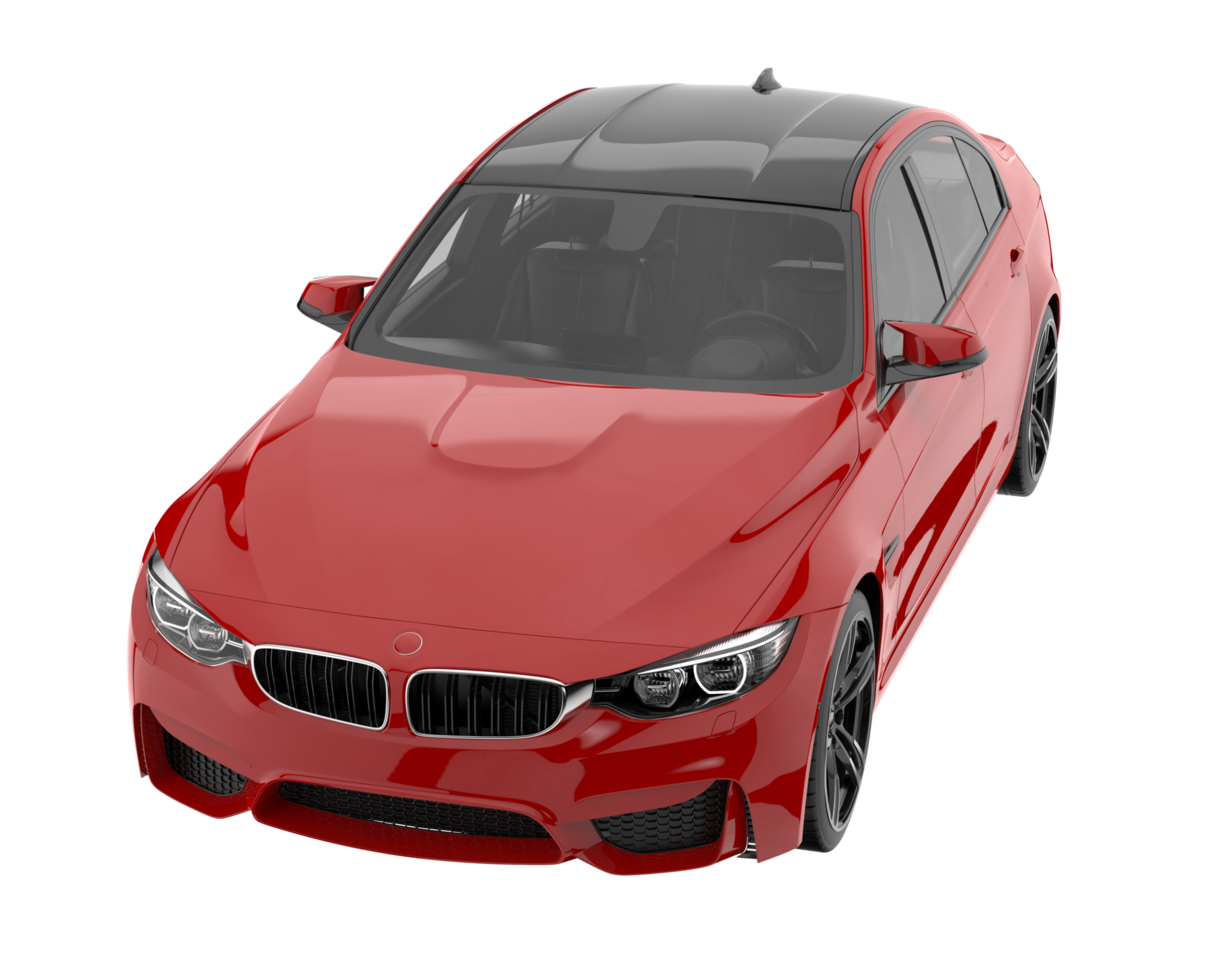 Modern car isolated on transparent background. 3d rendering - illustration png