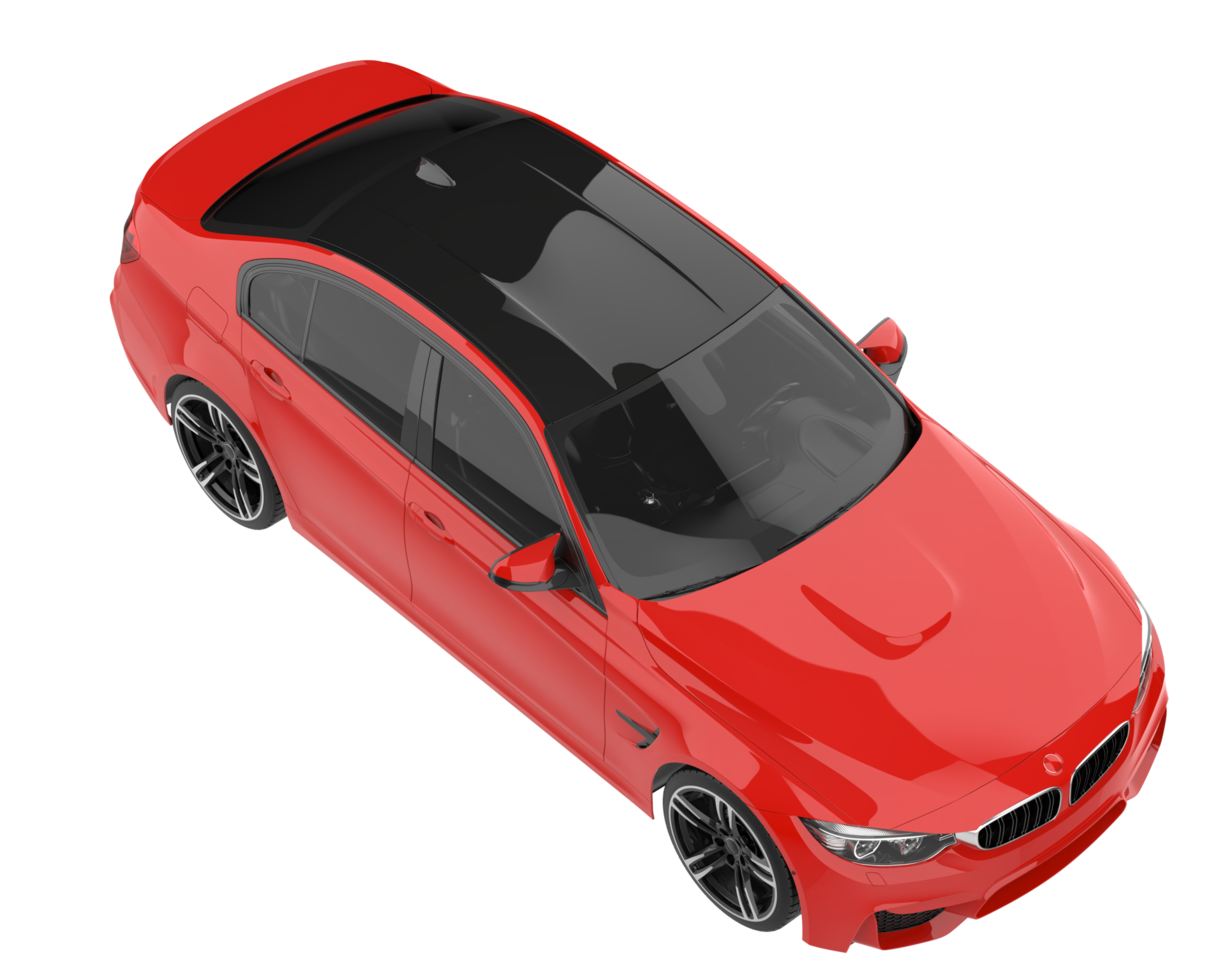 Modern car isolated on transparent background. 3d rendering - illustration png