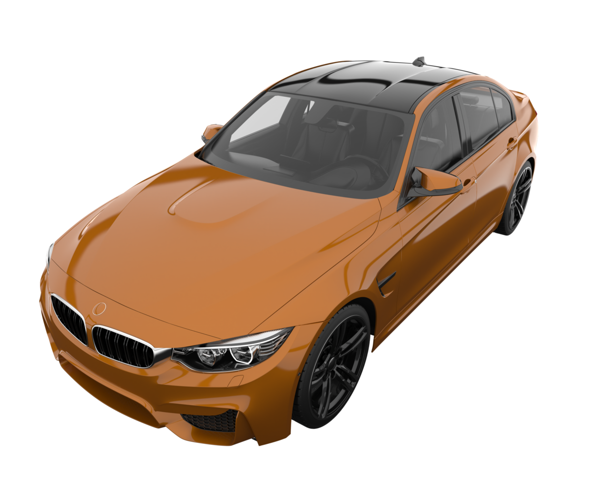 Modern car isolated on transparent background. 3d rendering - illustration png