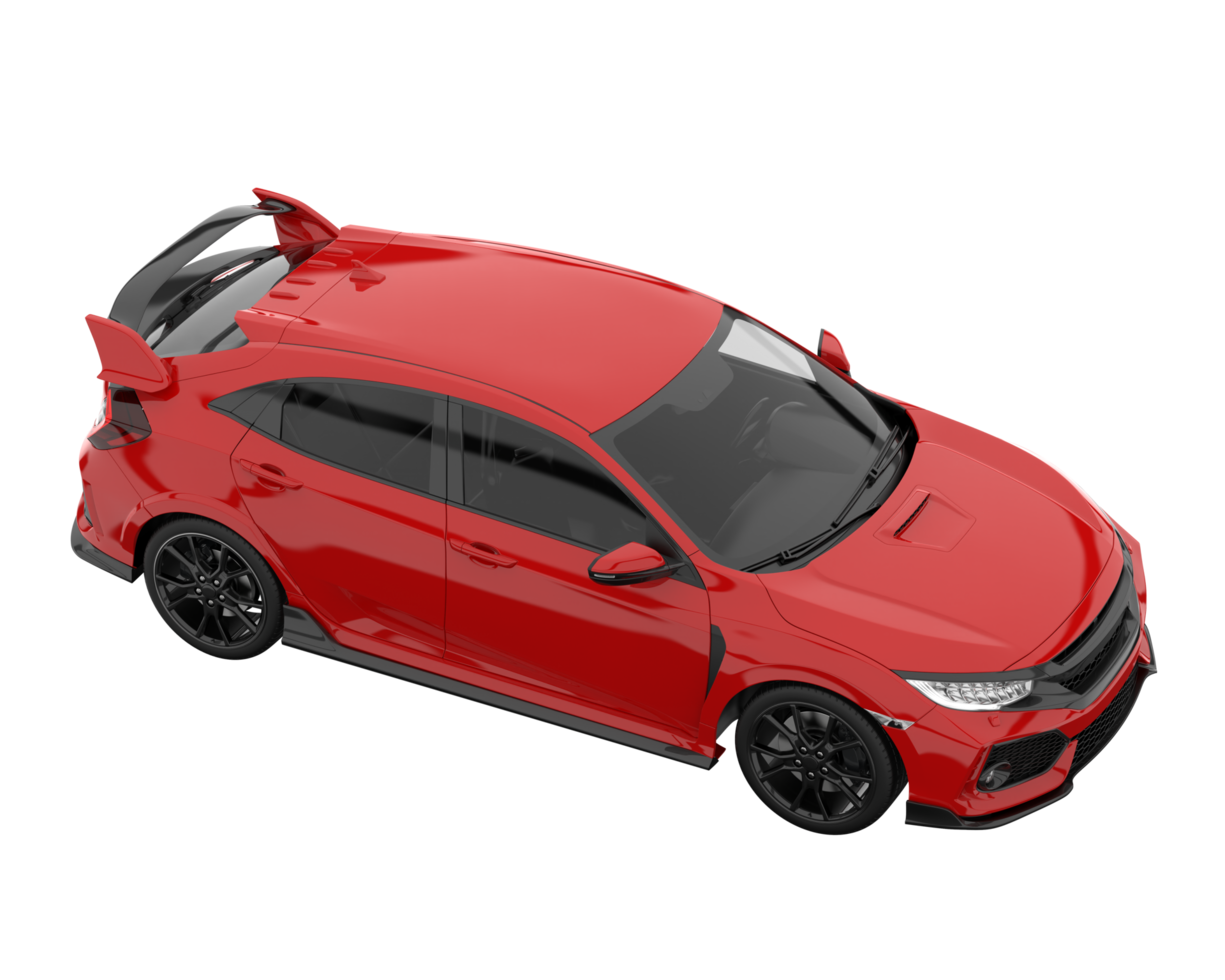 Modern car isolated on transparent background. 3d rendering - illustration png