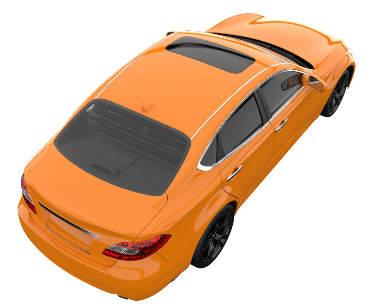 Modern car isolated on transparent background. 3d rendering - illustration png