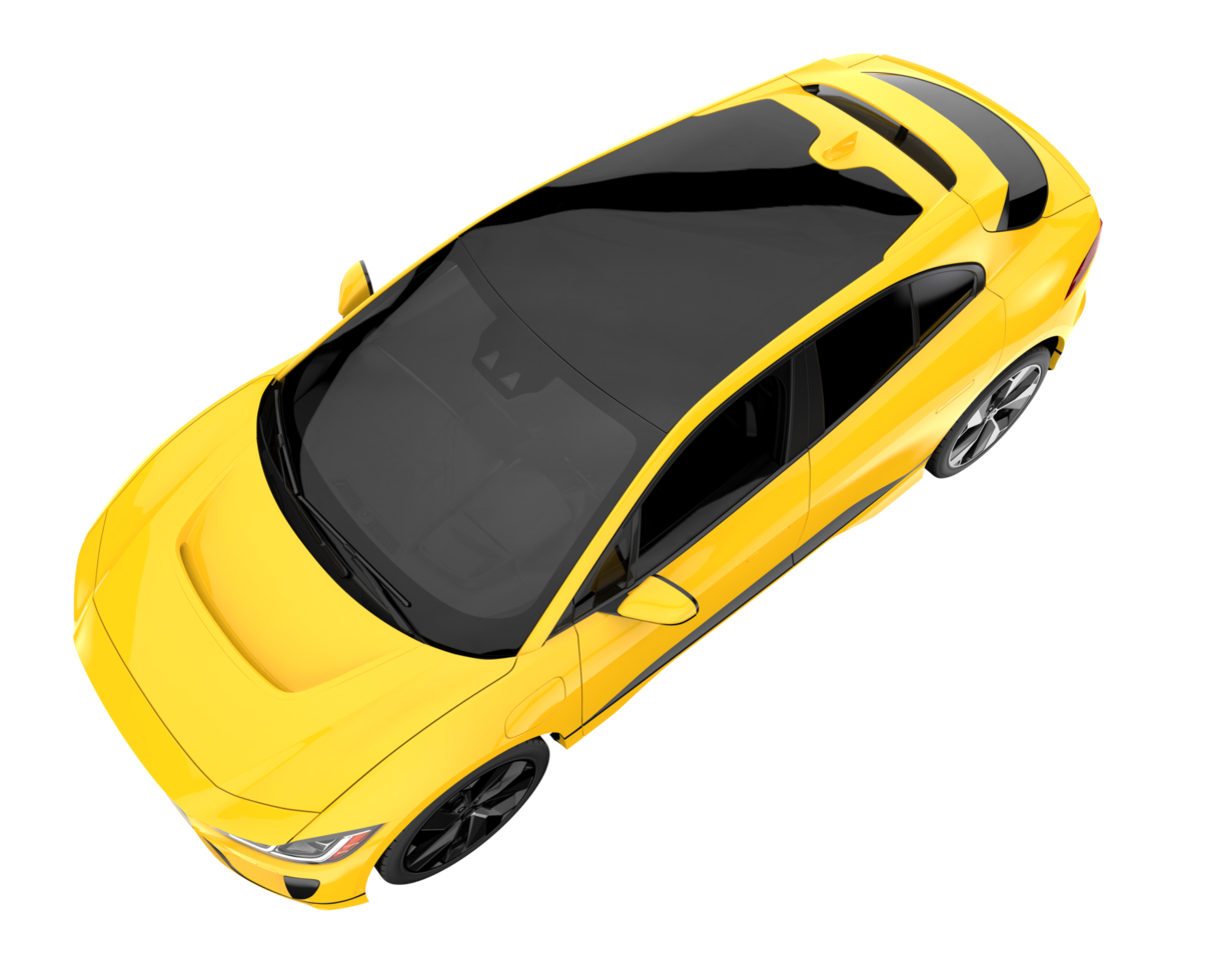 Modern car isolated on transparent background. 3d rendering - illustration png