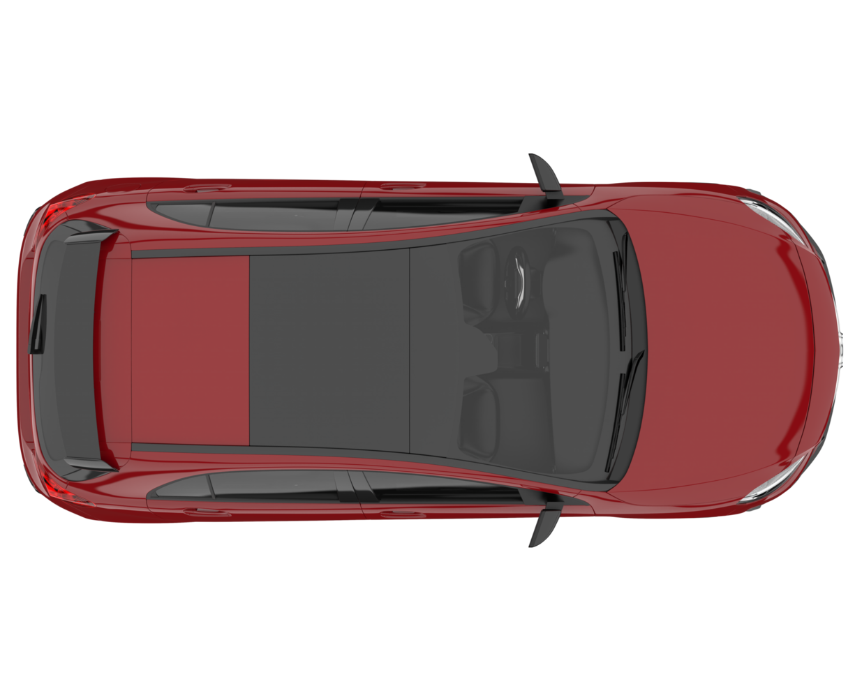 Modern car isolated on transparent background. 3d rendering - illustration png
