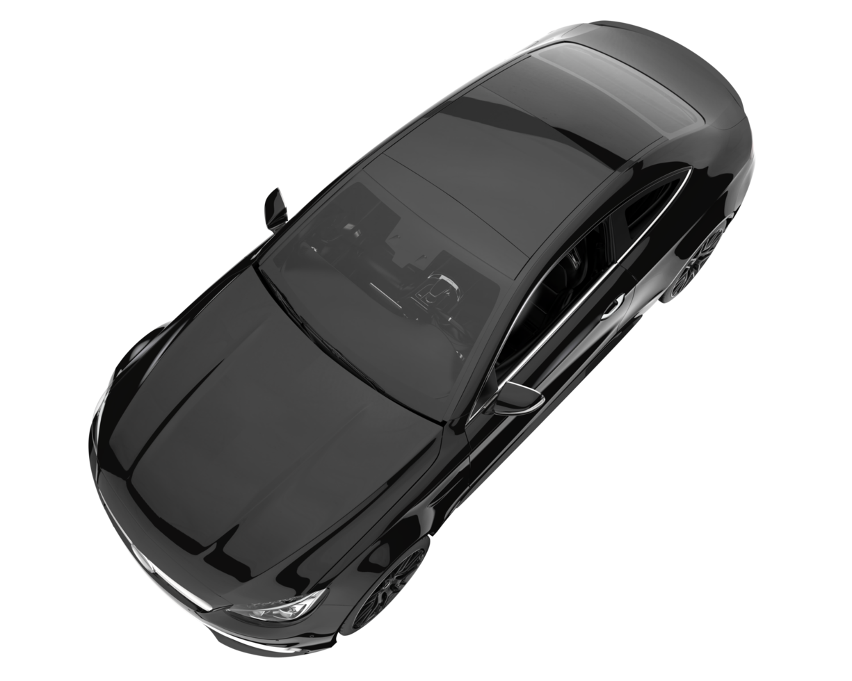 Modern car isolated on transparent background. 3d rendering - illustration png