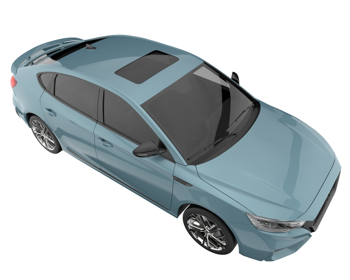 Modern car isolated on transparent background. 3d rendering - illustration png
