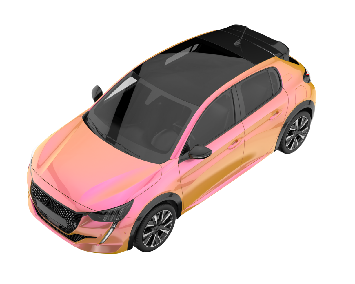 Modern car isolated on transparent background. 3d rendering - illustration png