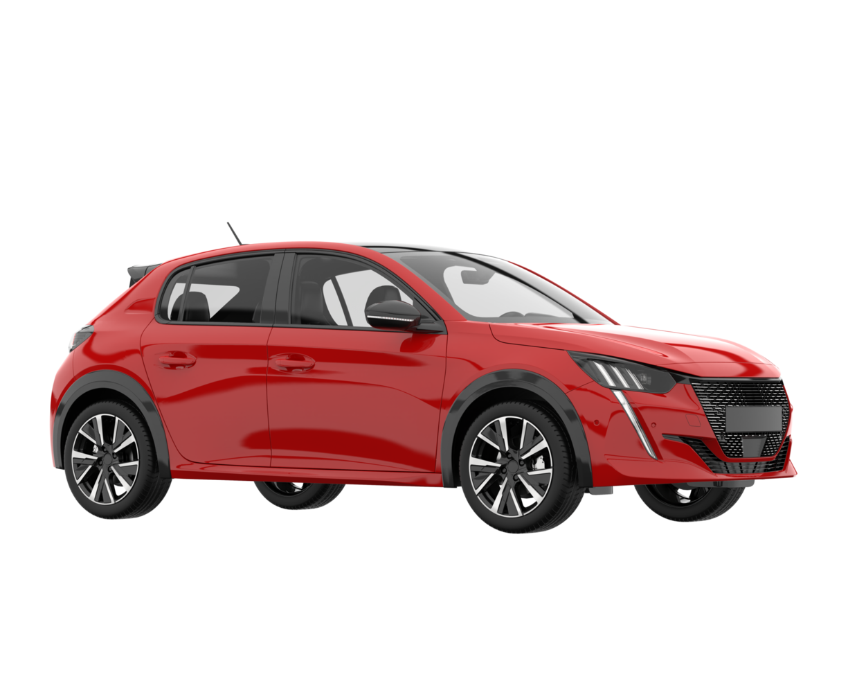 Modern car isolated on transparent background. 3d rendering - illustration png