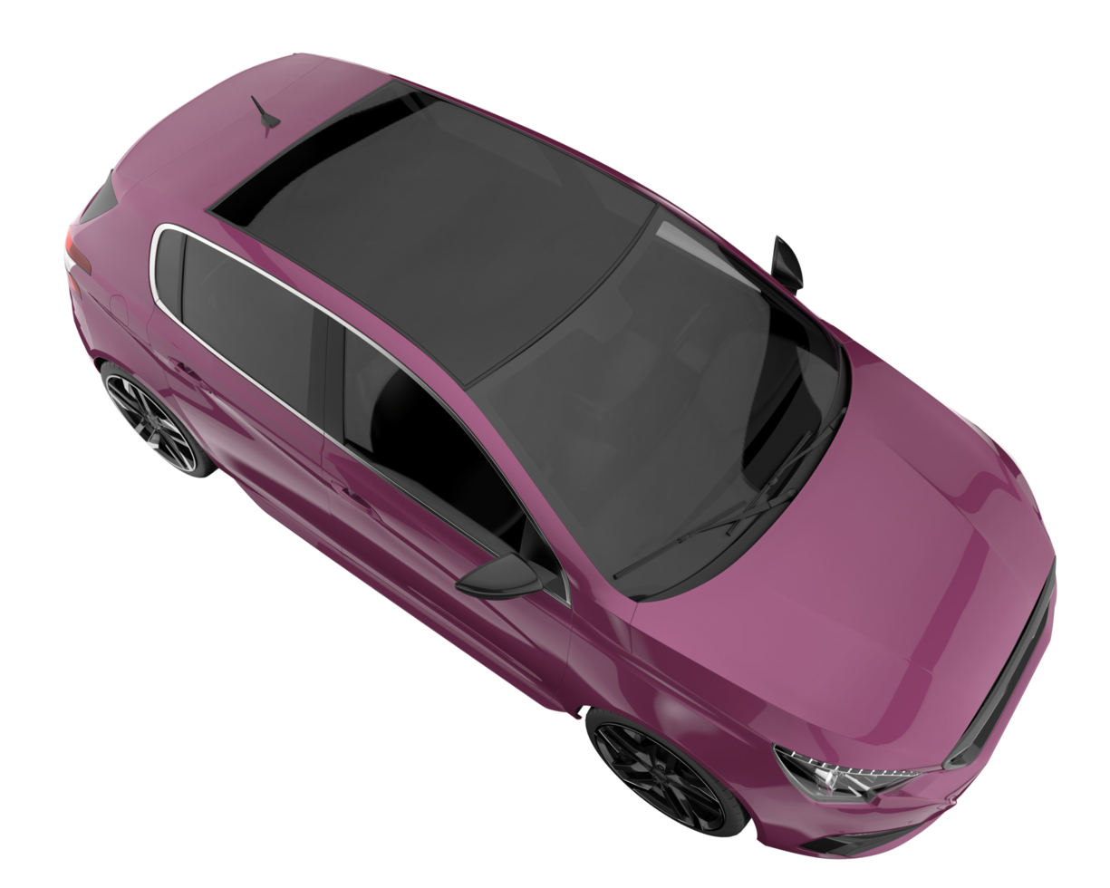 Modern car isolated on transparent background. 3d rendering - illustration png