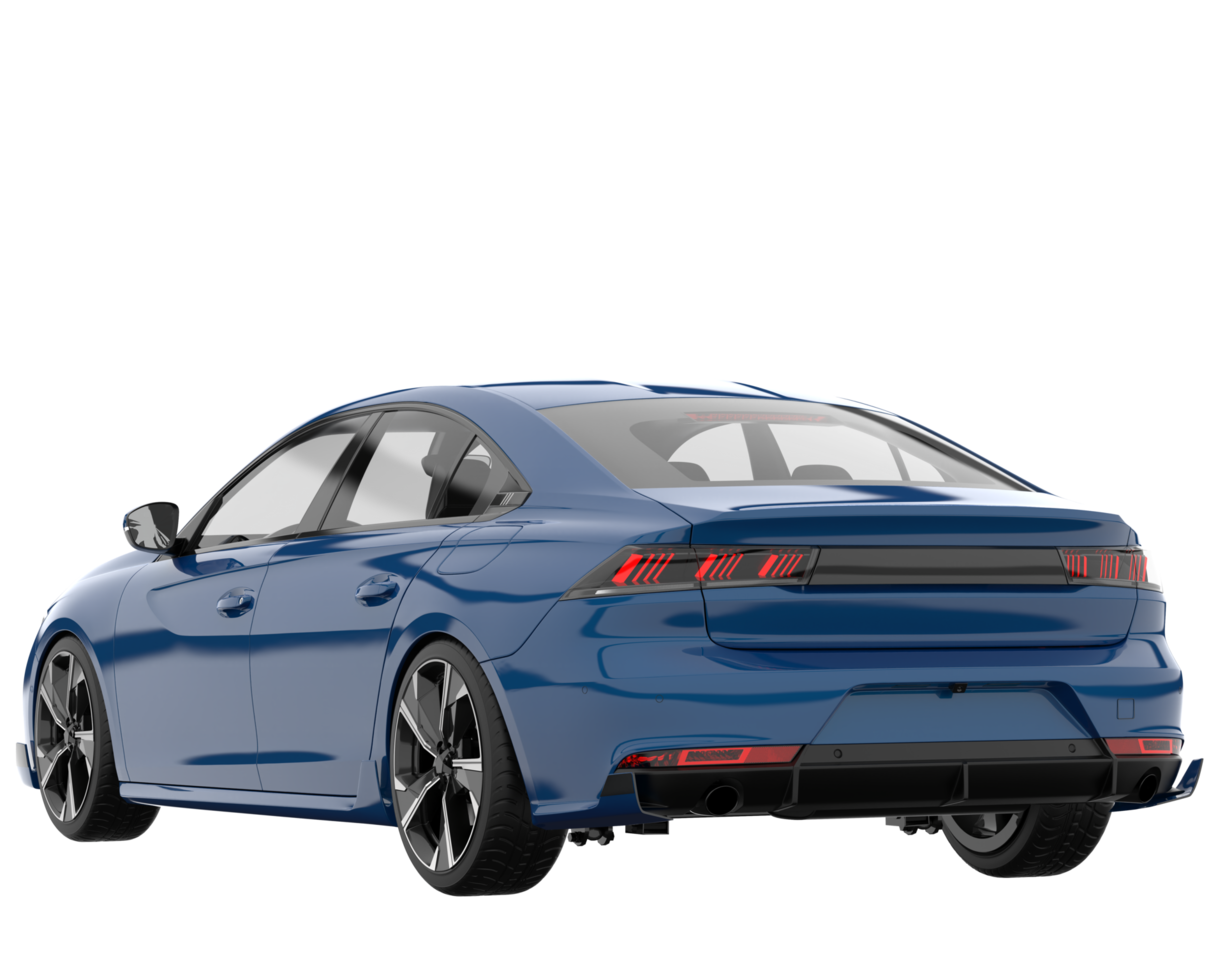 Modern car isolated on transparent background. 3d rendering - illustration png