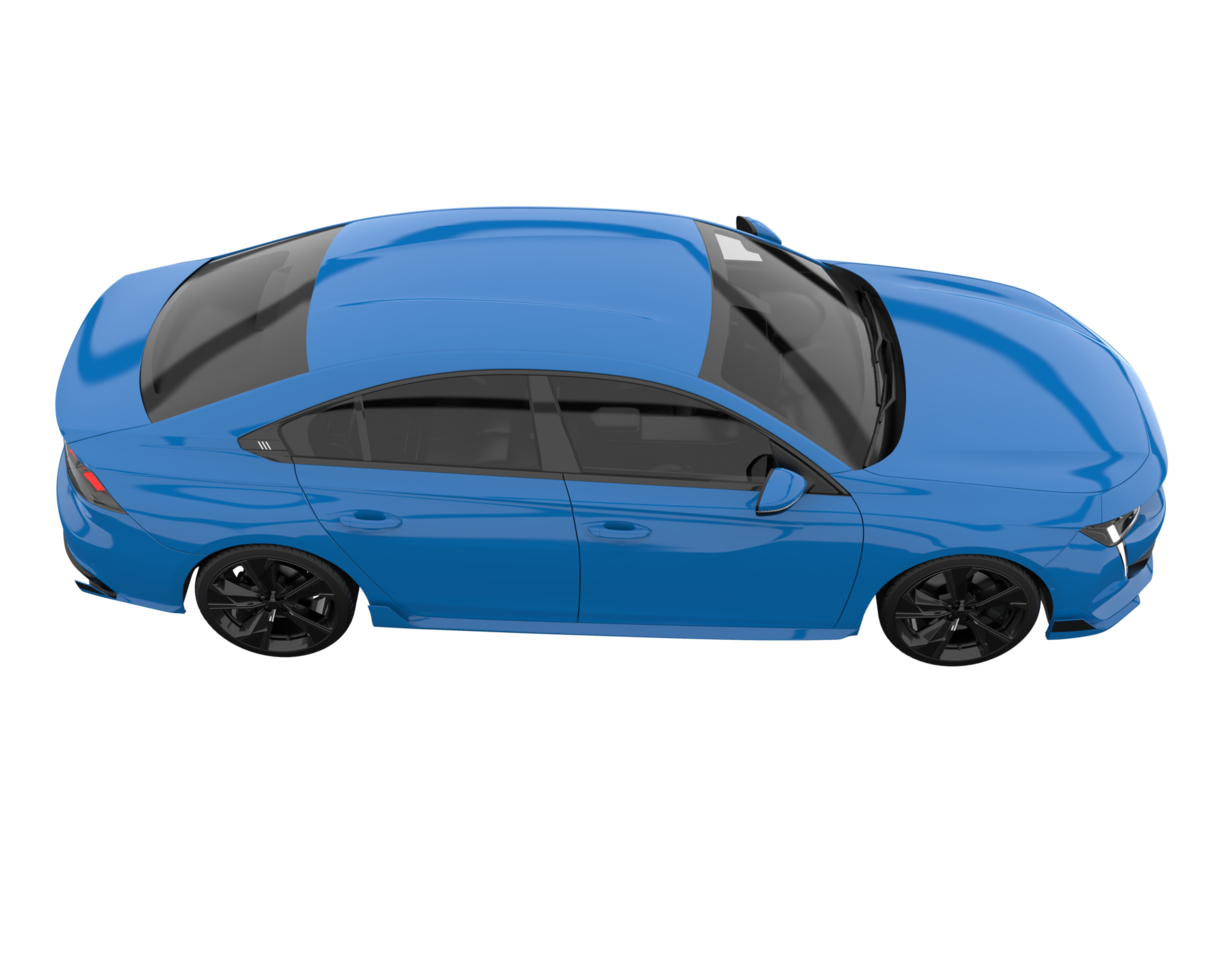 Modern car isolated on transparent background. 3d rendering - illustration png