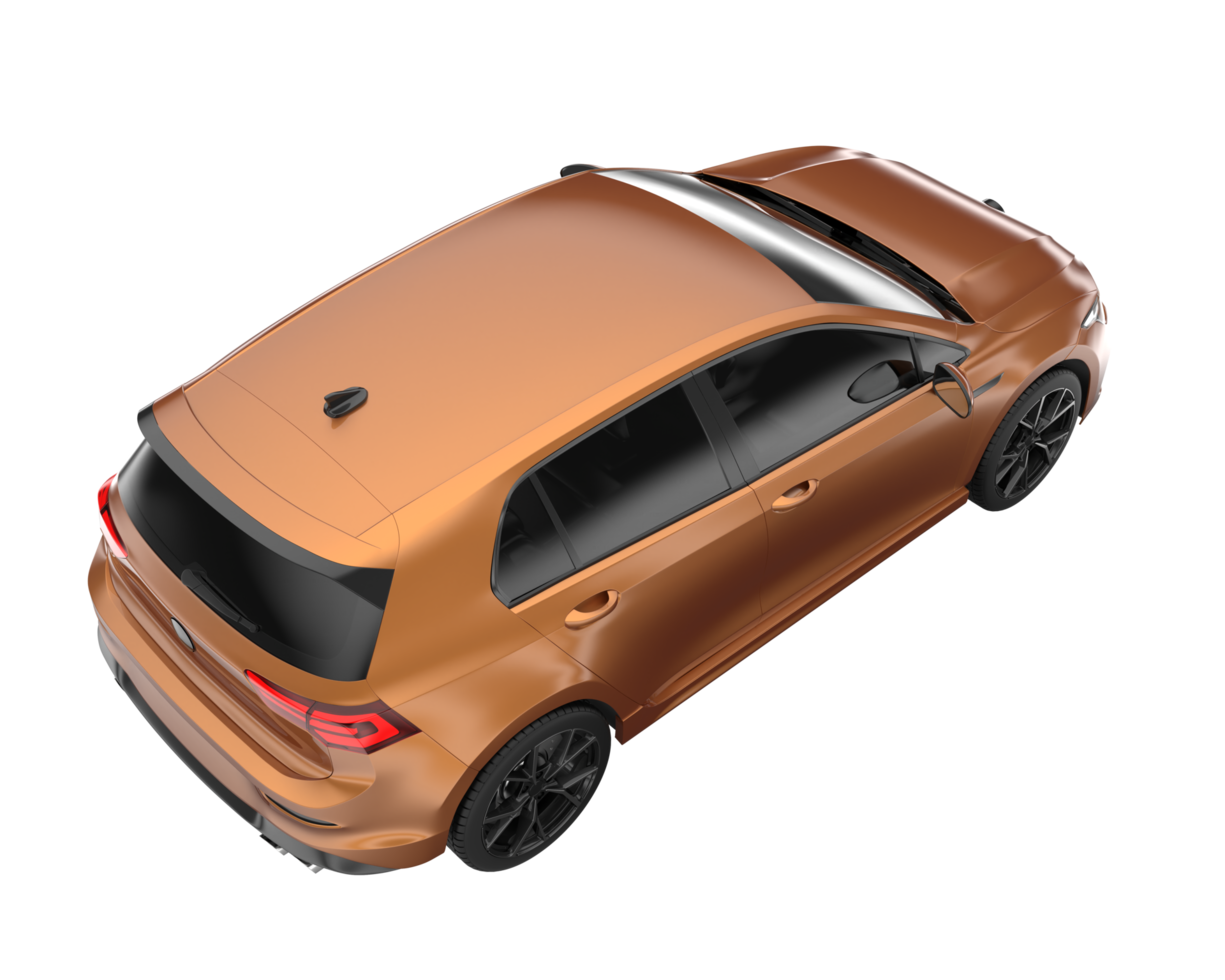 Modern car isolated on transparent background. 3d rendering - illustration png