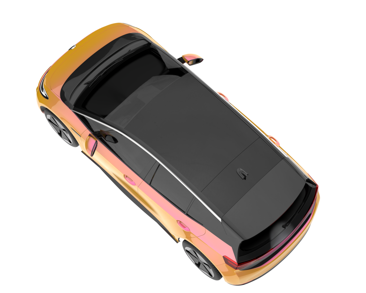 Modern car isolated on transparent background. 3d rendering - illustration png