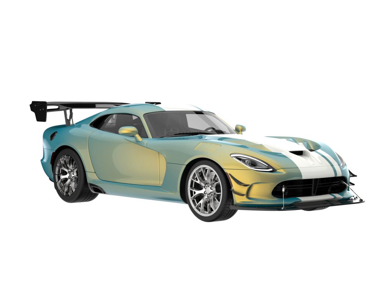 Muscle car isolated on transparent background. 3d rendering - illustration png