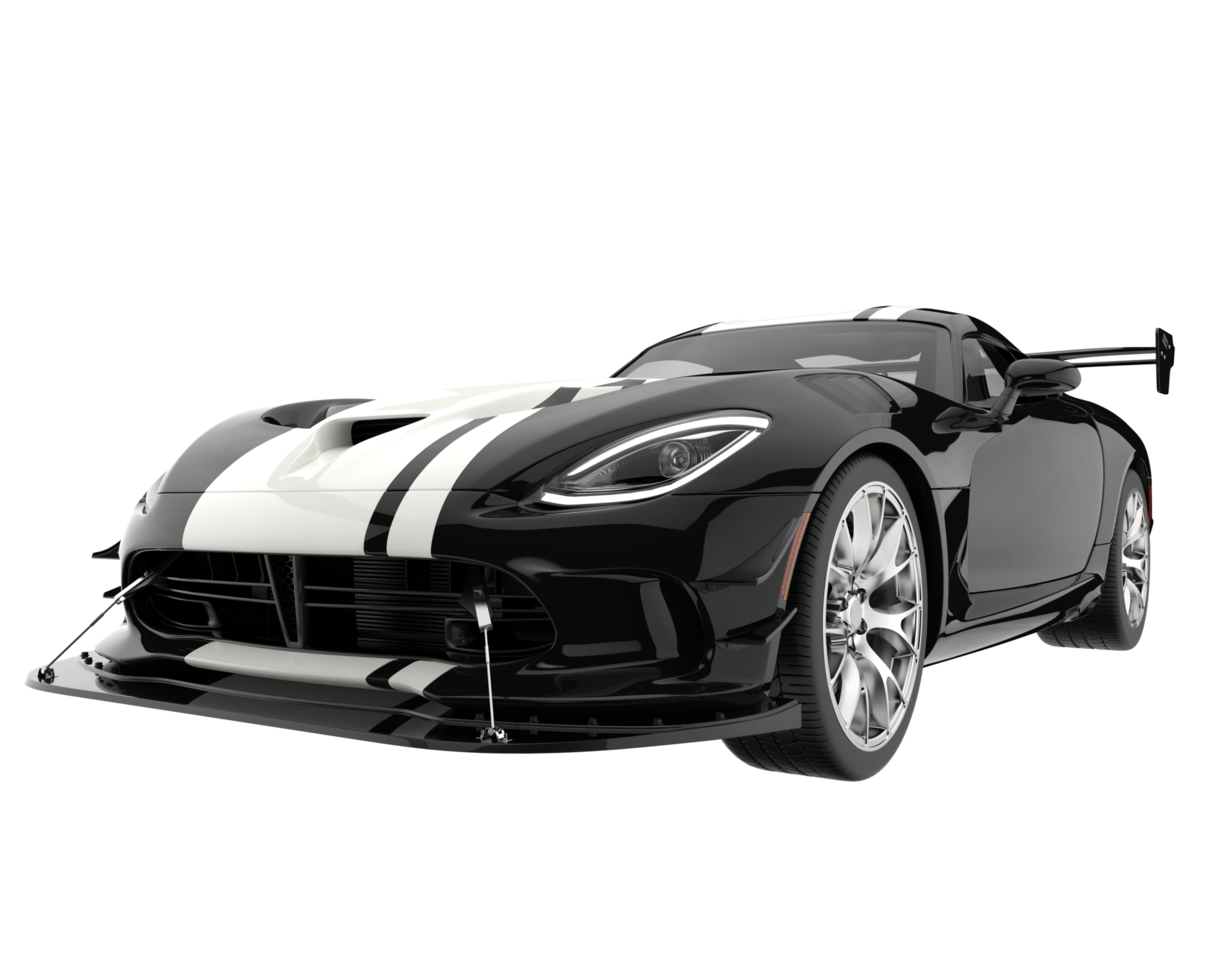 Muscle car isolated on transparent background. 3d rendering - illustration png