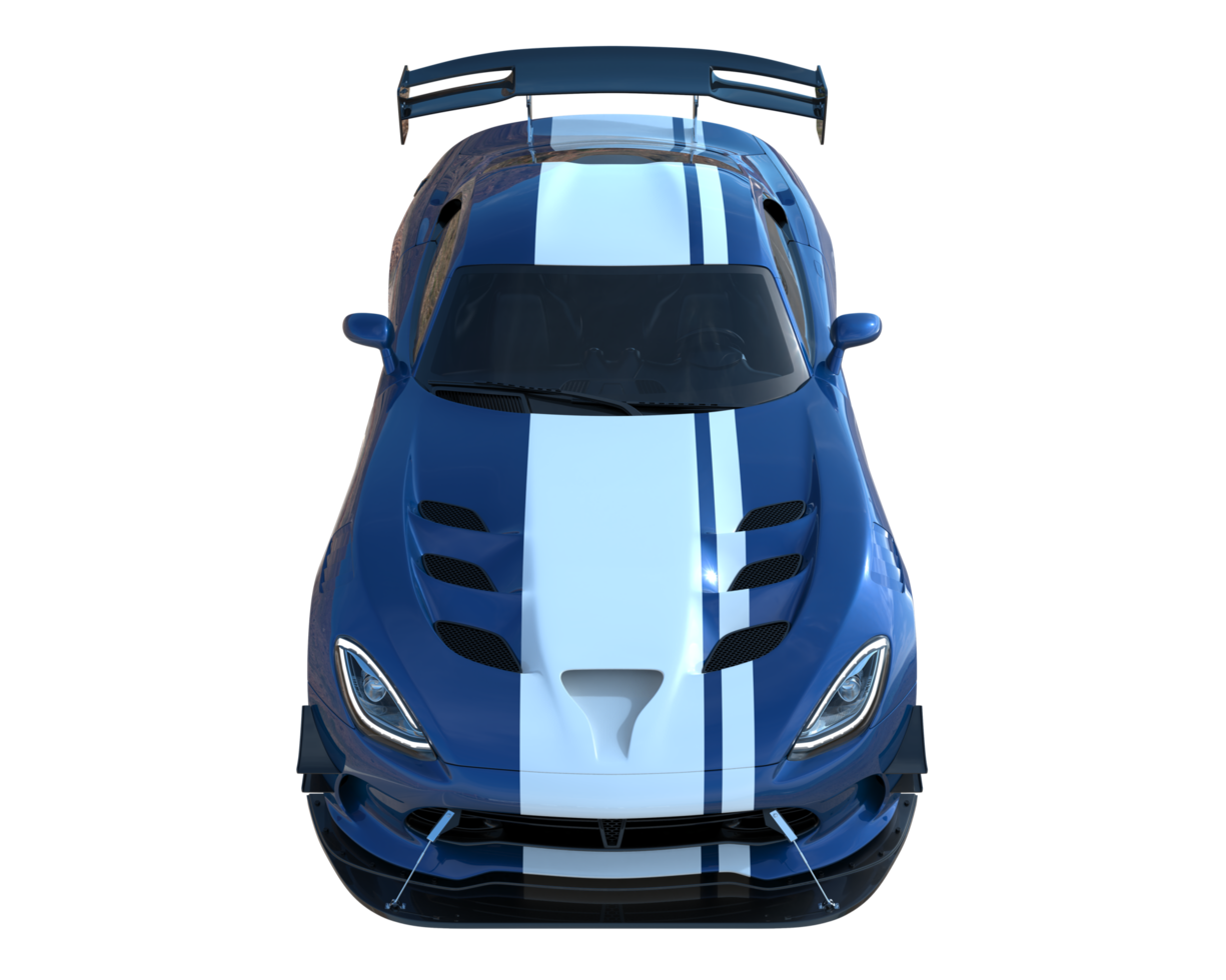 Muscle car isolated on transparent background. 3d rendering - illustration png