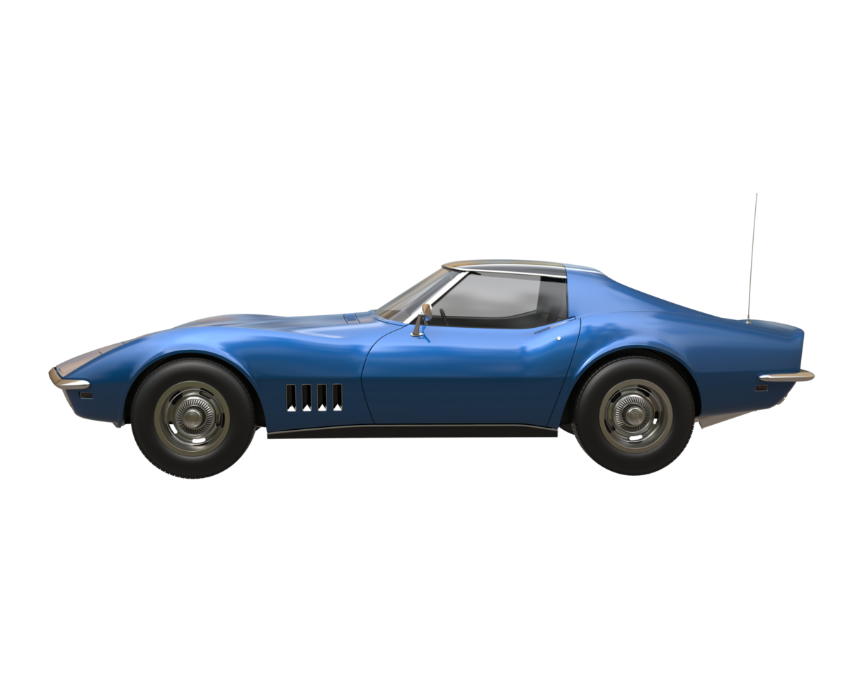 voiture de muscle isolée sur fond transparent. rendu 3d - illustration png