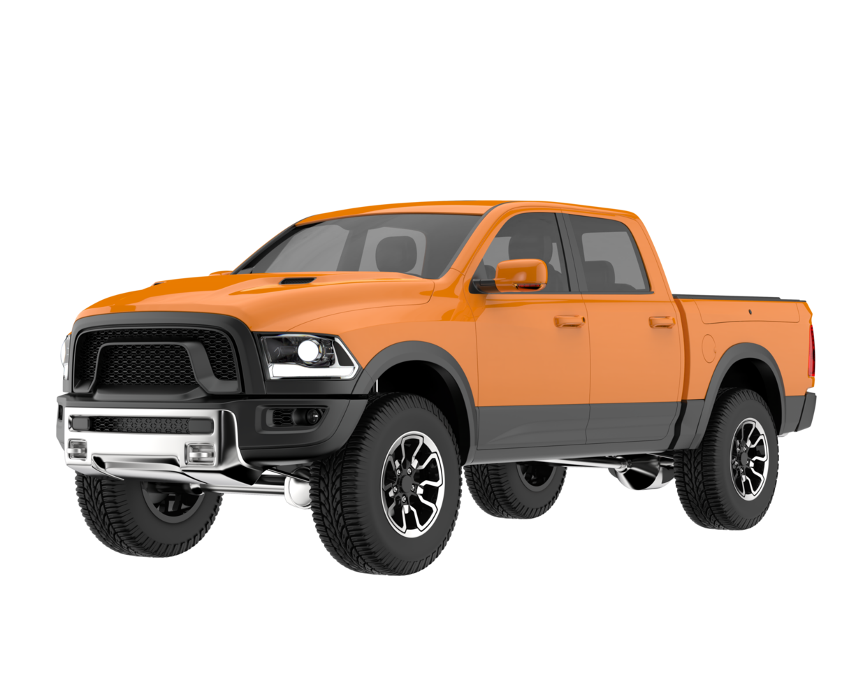 Pickup truck isolated on transparent background. 3d rendering - illustration png