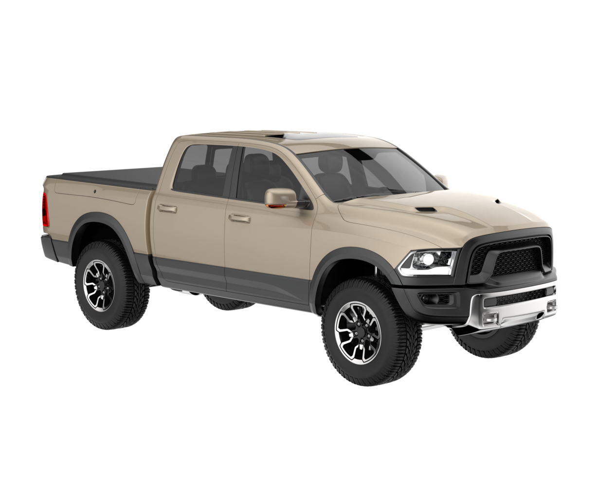 Pickup truck isolated on transparent background. 3d rendering - illustration png